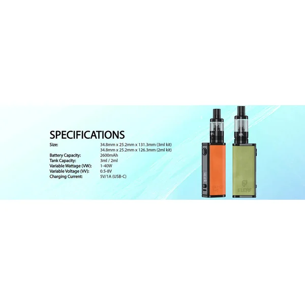 Eleaf iStick i40 Box Mod Kit with GTL D20 Tank Atomizer 2600mAh 3ml