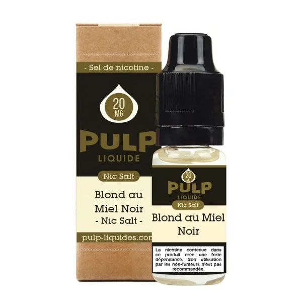 E-liquide BLOND AU MIEL NOIR aux sels de nicotine - PULP - Vapot 33 - E-cigarette & E-liquide