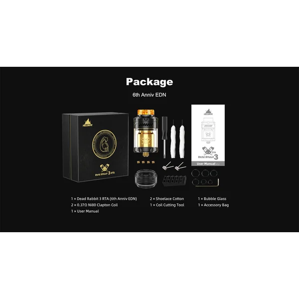 Hellvape Dead Rabbit 3 RTA Atomizer 5.5ml 25mm (6th Anniv EDN)
