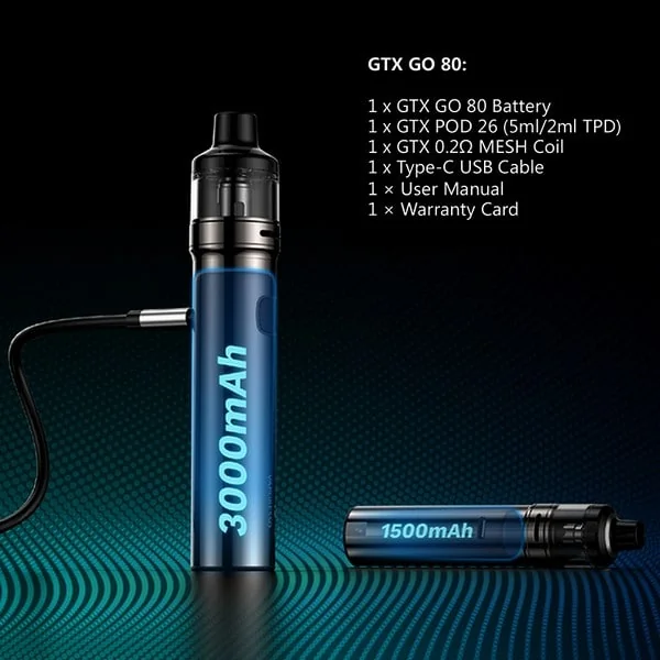 Kit GTX Go 80 3000mAh - Vaporesso - Vapot 33 - E-cigarette & E-liquide