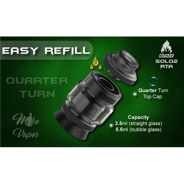 ThunderCloud x Mike Vapes Blaze Solo 2 RTA Tank Atomizer 5.5ml (25mm)