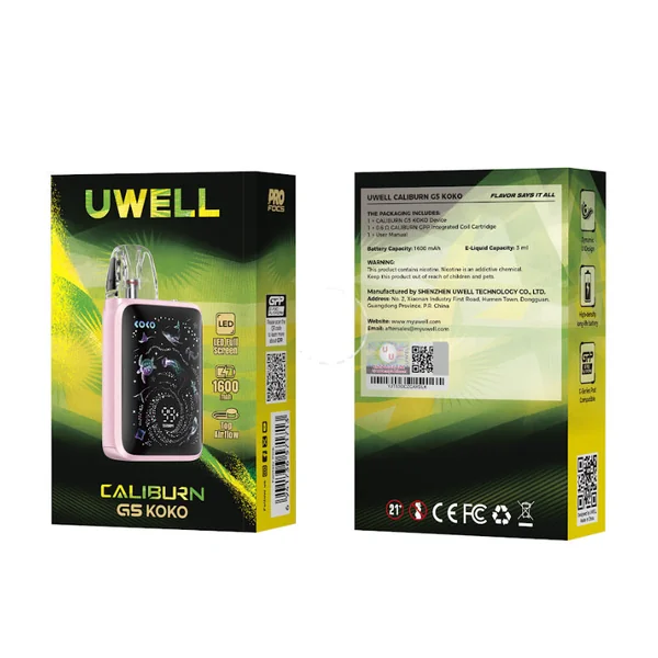 Uwell Caliburn G5 KOKO Pod System Kit 1600mAh 3ml (Max 35W)