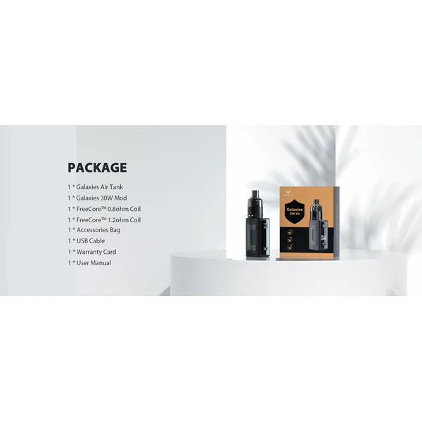Vapefly Galaxies 30W Mod with Galaxies Air Tank Atomizer 950mAh 2ml